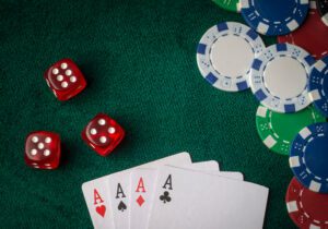 Playing Cards, Dice And Poker Chips