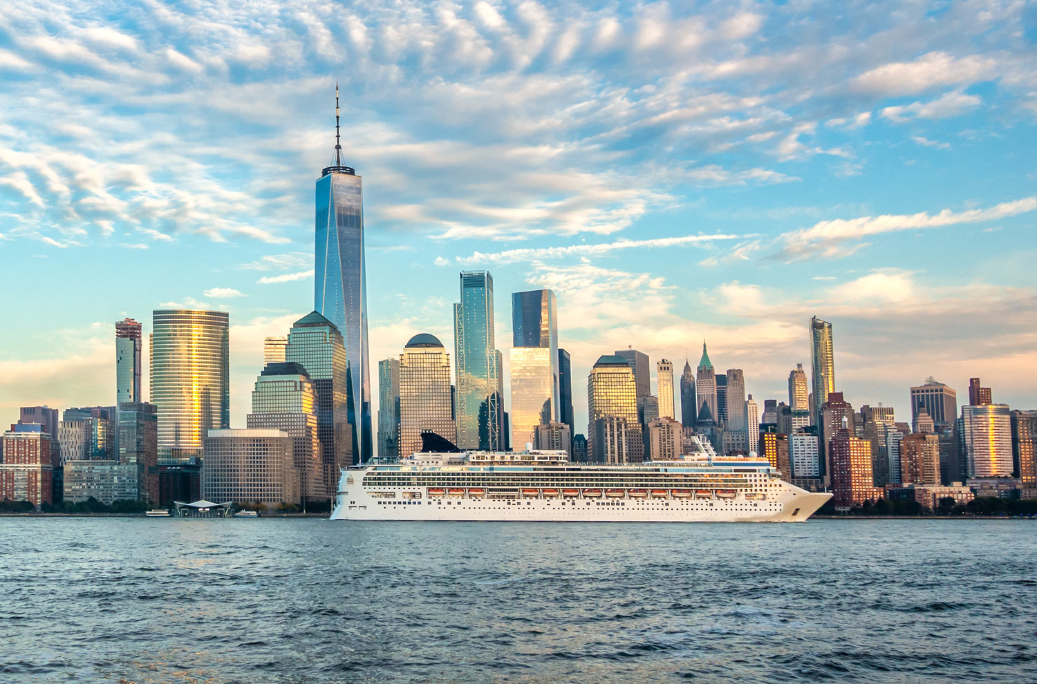 NYC Skyline and Cruise Ship